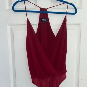 Lulus wine red body suit